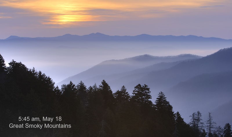 Smoky Mountains Scene for recording