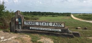 prairie state park sign