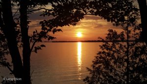Lake Ontario at dusk, by Lang Elliott