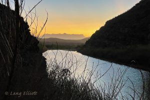 View to east from Santa Elena Canyon at dawn. © Lang Elliott